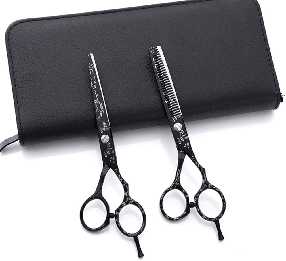 Hairdressing Scissors Set, Stainless Steel Hair Clippers, 6-inch Flat Shears, Ergonomic Design, Home Cutting Tools