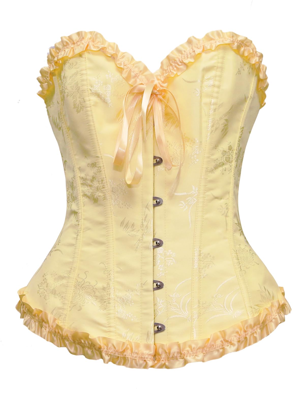 Corset Vintage Bslingerie à Volants - Imprimé Peinture à L'Huile - Style Rétro Et Sexy - Pour Femme