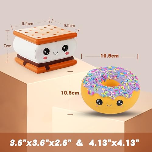 Miniatura 4 de Anboor Squishy Smore Toy Lindo Squeeze Donut Food Soft Cake Slow Rised Alivio del Estess Pan Niños Regalo