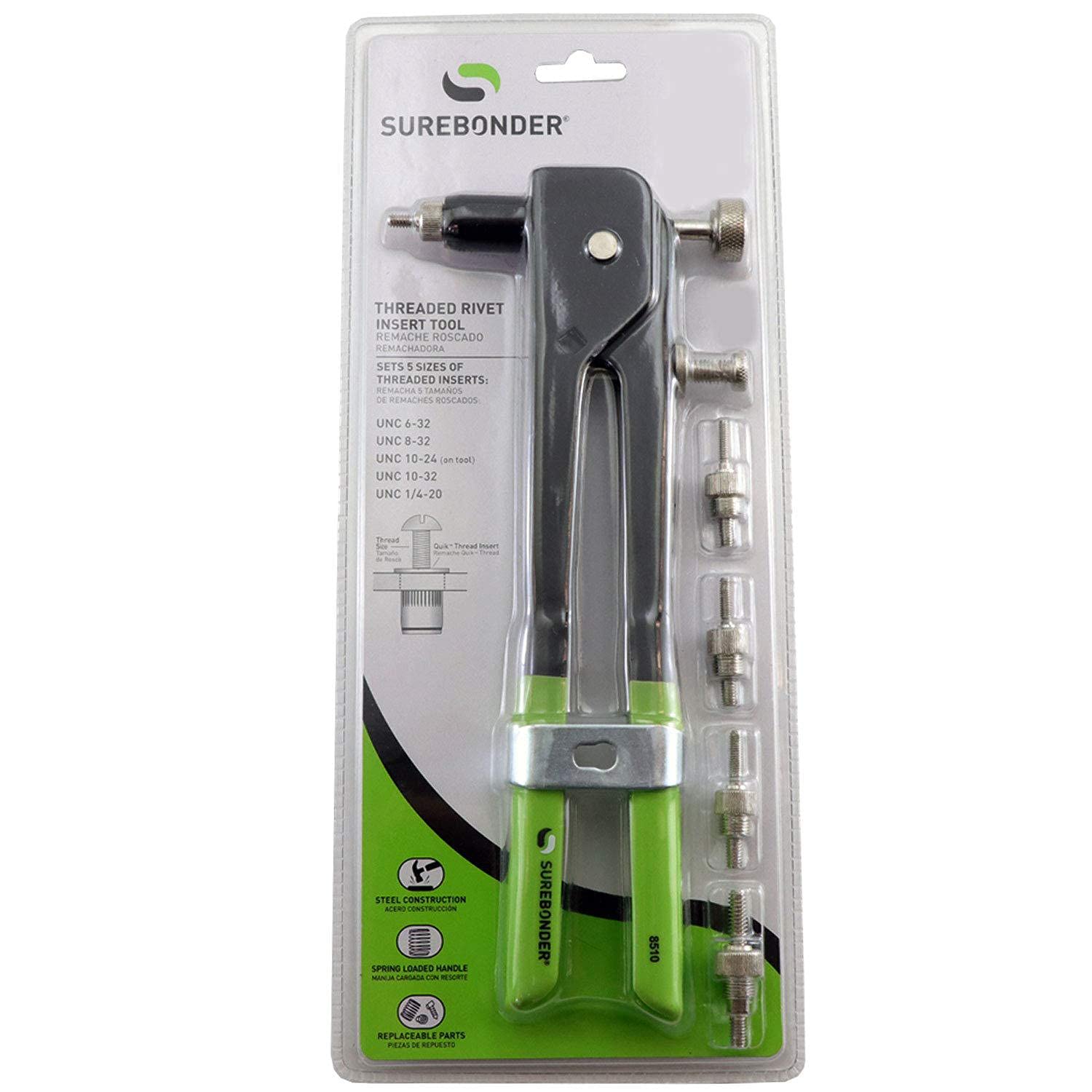 Surebonder Threaded Insert Tool For Metal, Fiberglass, Plastic