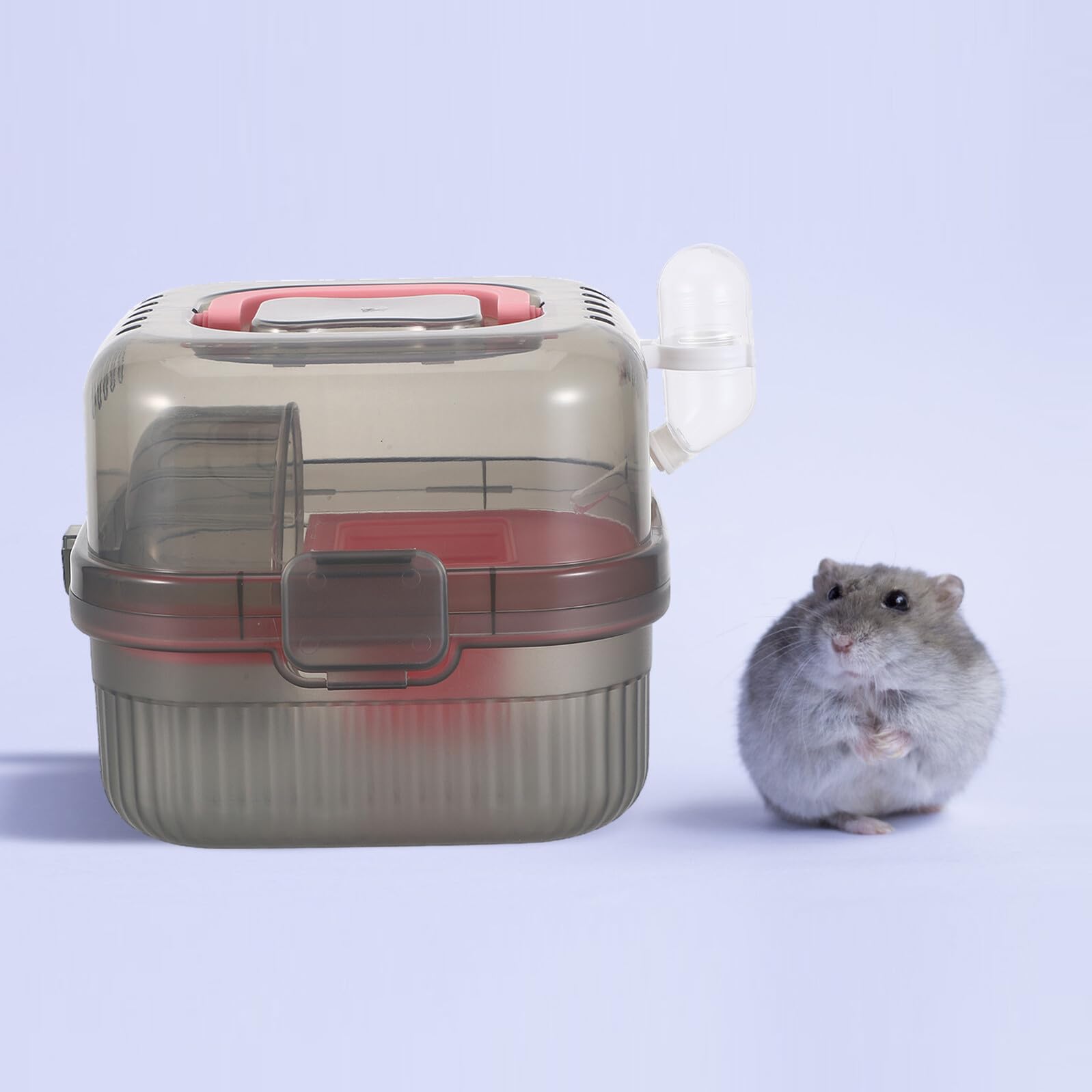 Trasportino per Piccoli Animali Doppio Strato di Ventilazione Avanzati per Ricambio d Aria Comoda Maniglia per Viaggi e Pulizia Semplice per Porcellini d Criceti Ratti e Furetti