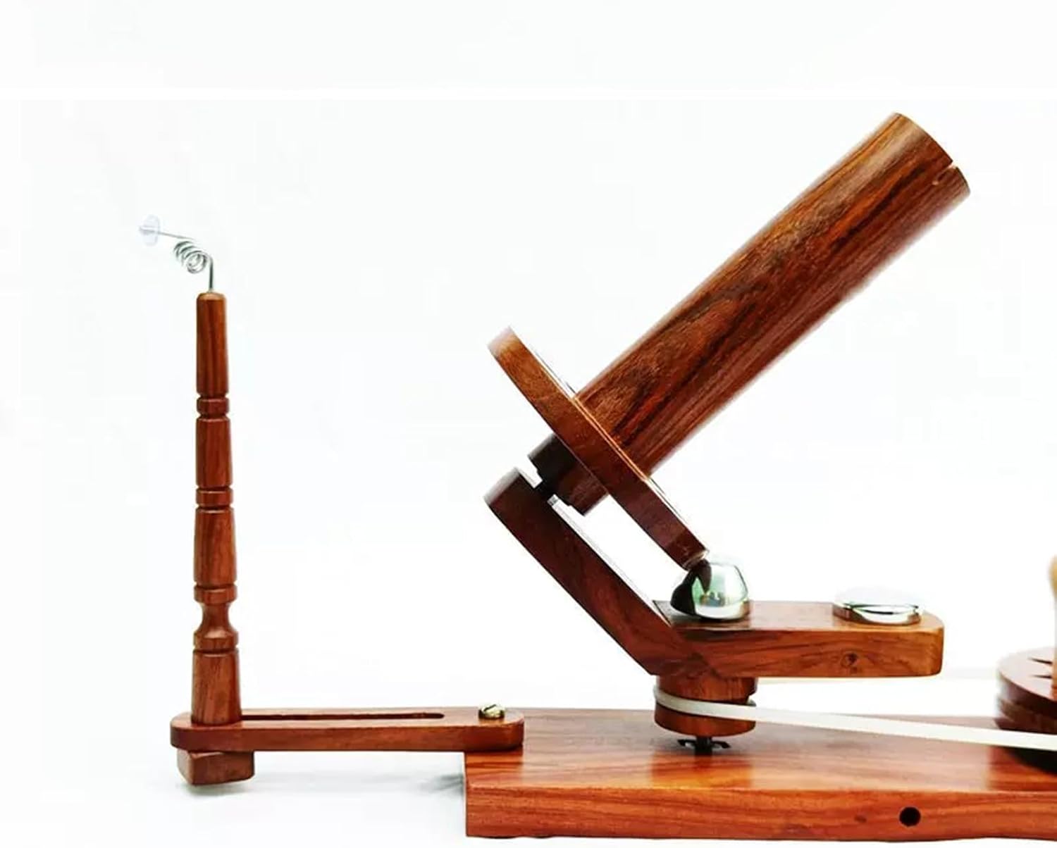 Solid Wood Yarn Ball Winder, Hand Operated Winding Wool Winder Machine, Operated Metal Yarn Ball Winder, for Manual Sewing Dual Cotton Nylon Line Aluminum, Iron