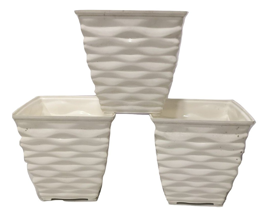 Garden Temple Decorative Plastic Flower PotsPack Of 3 Amazon.in