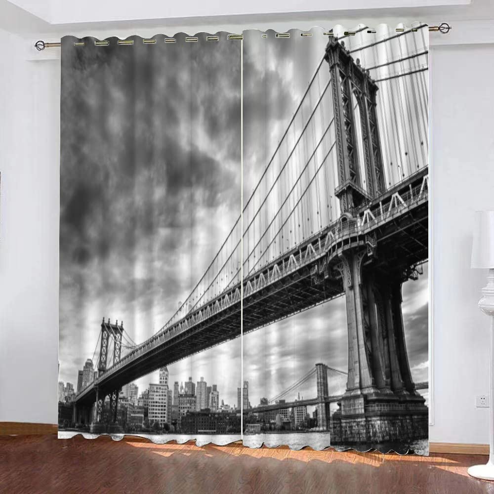Rideaux occultants New York de qualité supérieure grand format 150x270 cm pour décoration chic