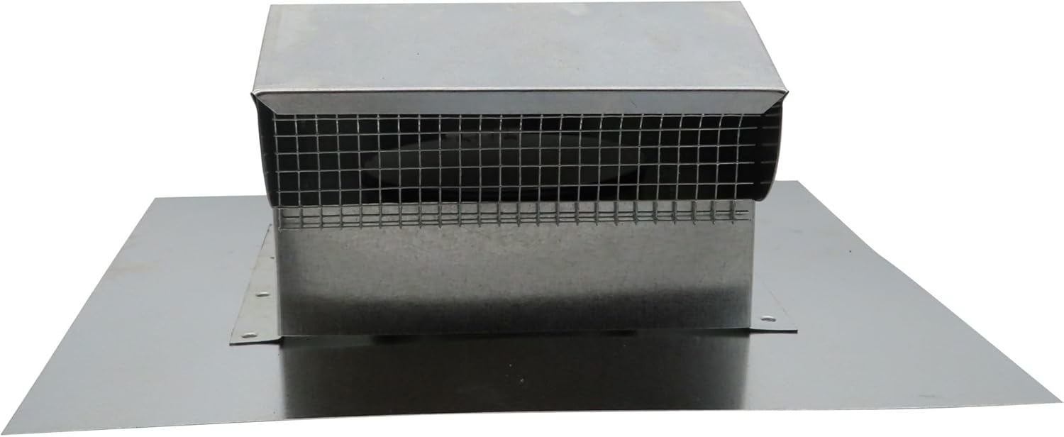 RDP Rooftop Exhaust Vent Cap with Damper | Made in USA (8 Inch, Galvanized)