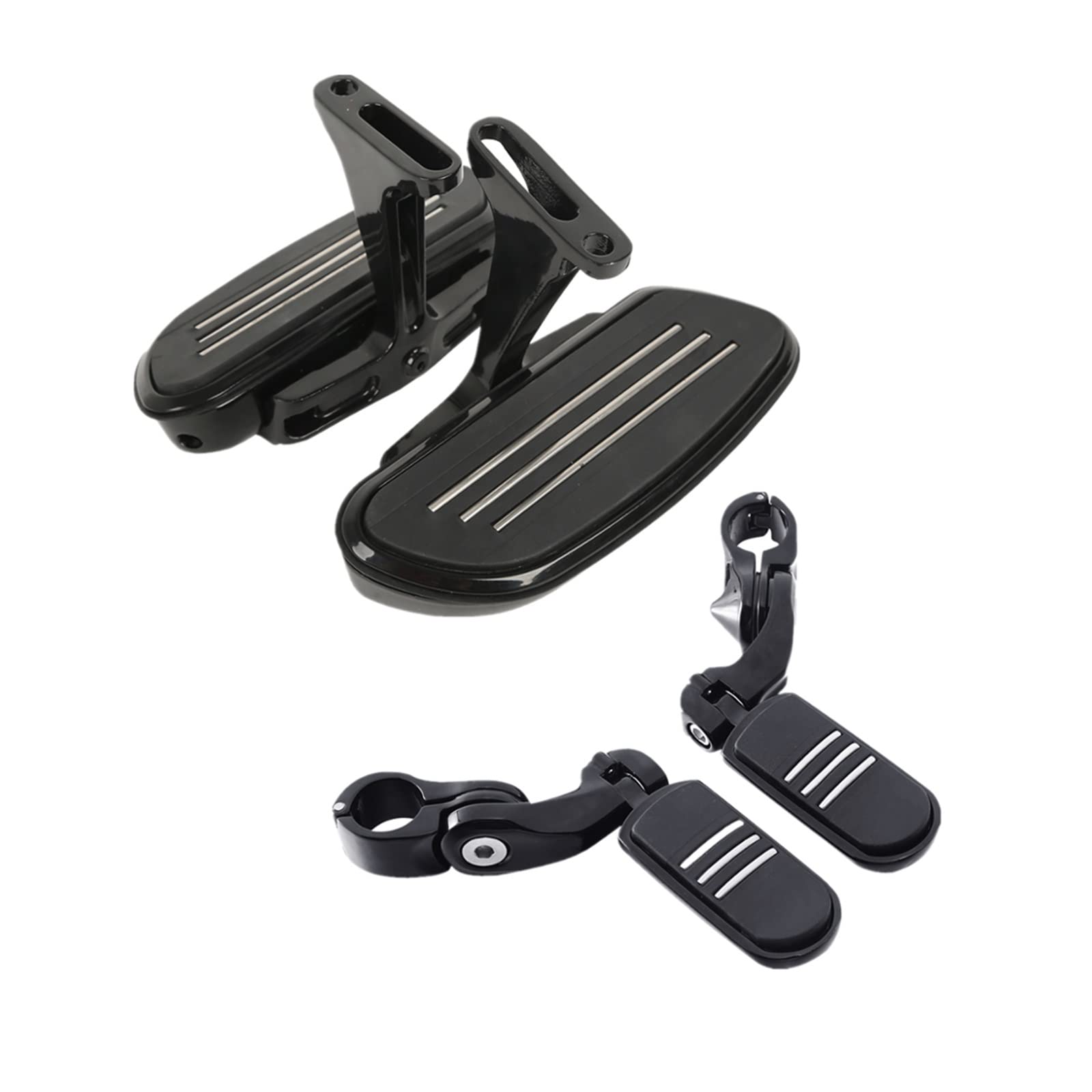 para Touring Road King Street Glide 1993-2021 2019 2020, Estriberas para Pasajeros De Motocicleta, Estriberas para Carretera OOPUHKSY(1 Set)