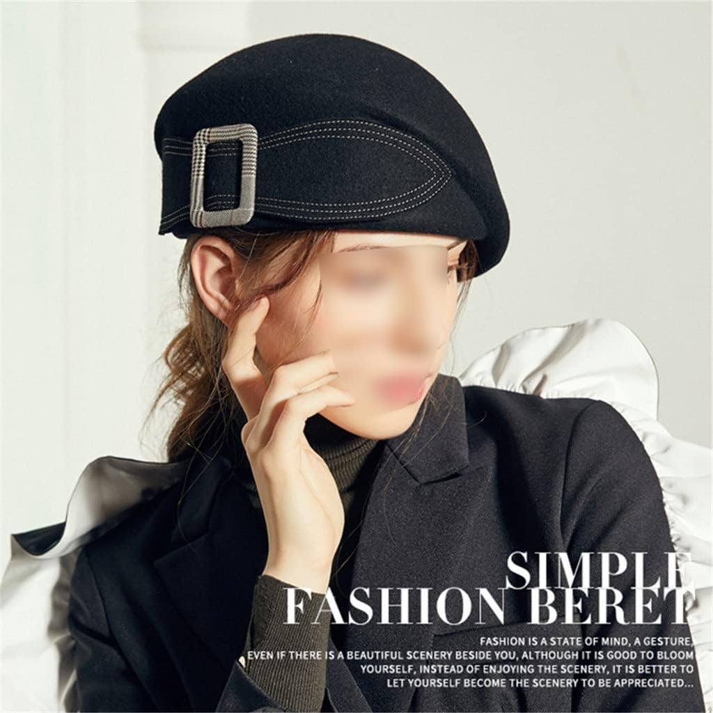 Apparel Autumn and Winter New Dome Wool Beret Stewardess Hat Bow Woolen Top Hat Women