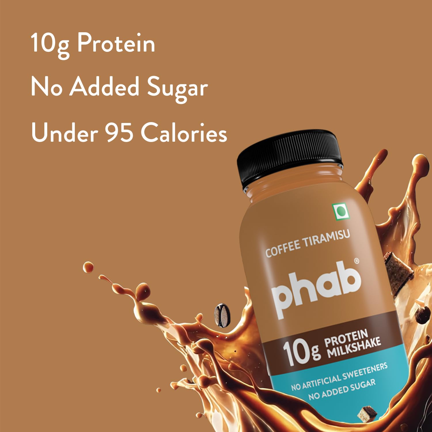 Phab Coffee Tiramisu 10g Protein Milkshake | Under 95 Calories | No added sugar | Gut-friendly | No Preservatives | (24 x 200ml) — Amazon image 3
