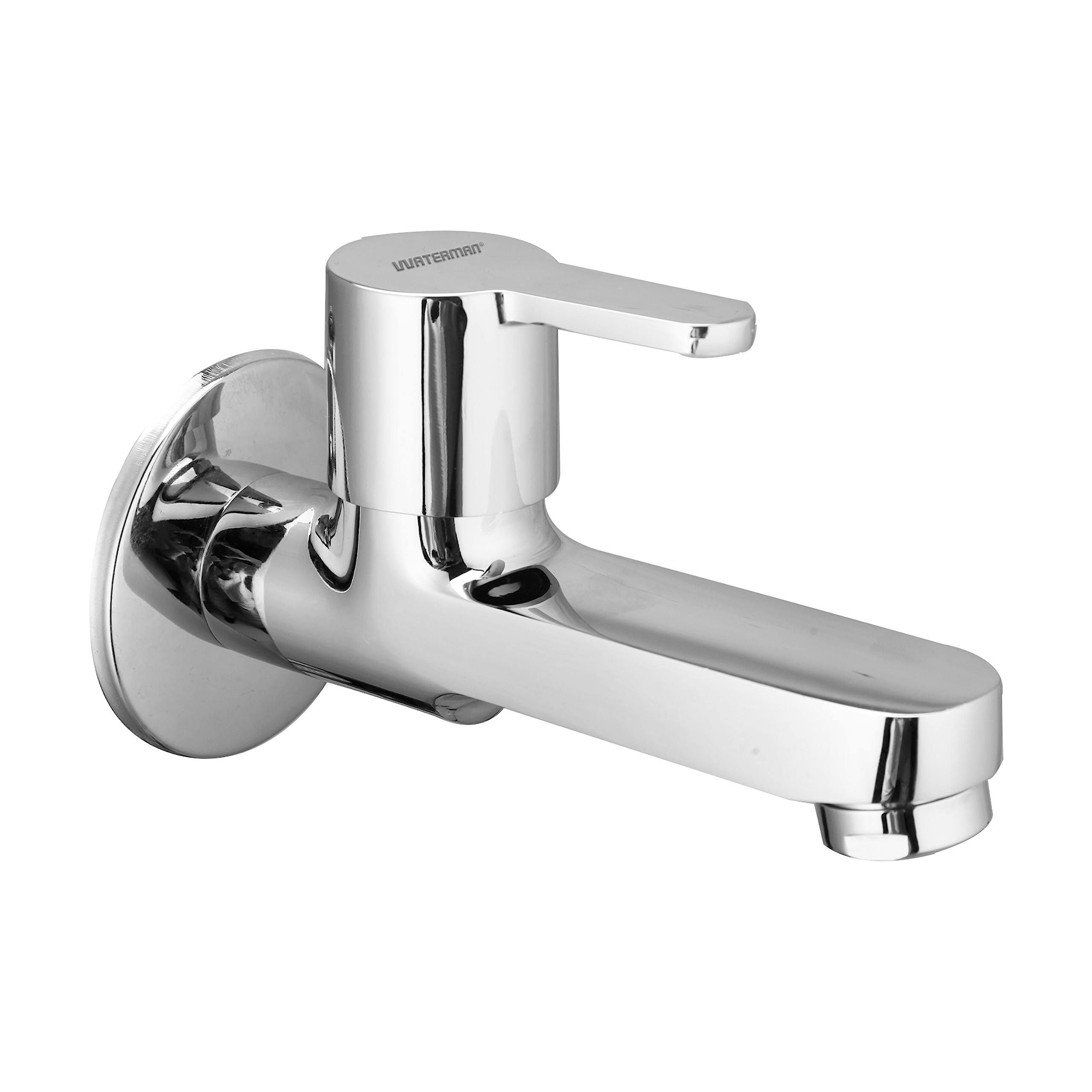 WATERMAN® Joy Long Body Tap with Wall Flange Brass Body Chrome Finish Wall Mount Water Taps for Kitchen, Bathroom, Sink, Wash Basin, Toilet (B0C65PTP51) Amazon Price History, Amazon Price Tracker