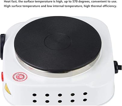 Mini Stove, Electric Single Burner, Compact and Portable, Adjustable Temperature Hot Plate, 500W Multifunctional Home Heater(US)