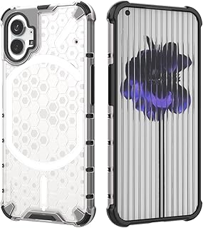 بايفو جراب غير لامع لهاتف نوثينج فون (1)، مضاد لبصمات الاصابع، مضاد للسقوط، غطاء خلفي شفاف بلوري لموبايل نوثينج (1) - ساتان