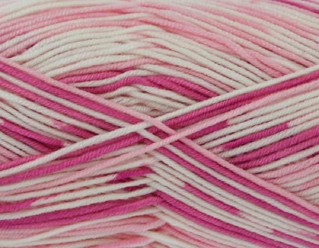 King Cole Cherish Multi Baby Double Knitting Yarn 100g - 1, 3, & 5 Ball Discounted Packs (1, 1116 Strawberry)