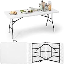 Confortil Tavolo Pieghevole – 180x70x74cm – Tavolo da Giardino per 8 Persone – per Giardino, Terrazza e Balcone(1)