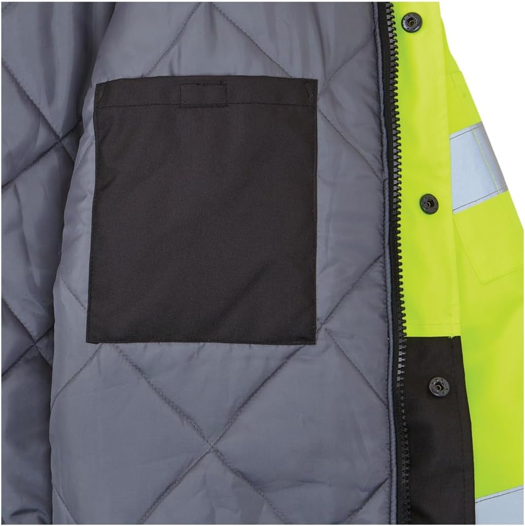 KLEIN TOOLS 60364 Bomber Jacket, High-Visibility Reflective Winter Jacket, 220-Gram Insulation for Superior Warmth, ANSI Compliant, Large - Image 13