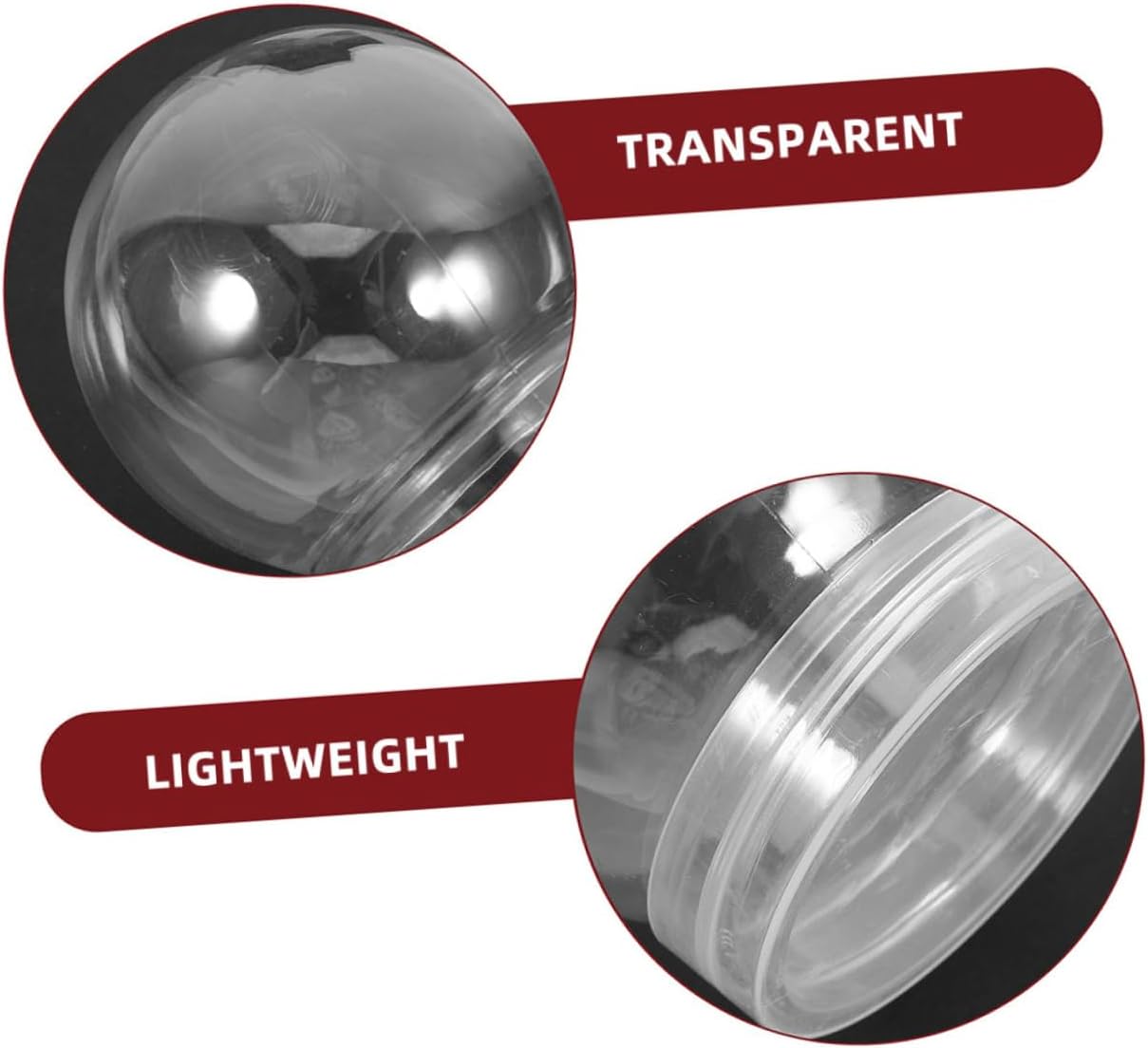 25pcs Fillable Plastic Balls Caps for DIY Globe Crafts Storage Jars for Candy and Treats for Holiday Decorations and Party Supplies