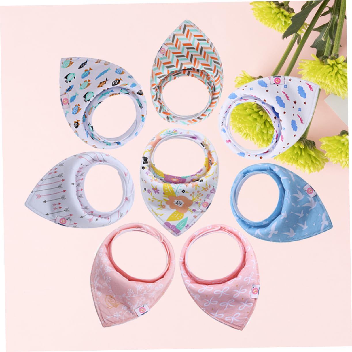 UPKOCH 16stücke Bandana Lätzchen Aus Baumwolle Wasserdichte Saugfähige Teething Und Fütterungs-tücher Für Neugeborene Stilvolle Muster Für Jungen Und Mädchen