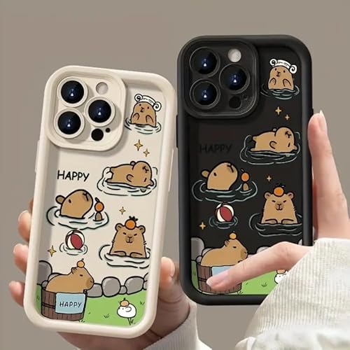 Yimctoie Coque de Téléphone en Silicone Mat, Dessin Animé Mignon Capybara, pour 