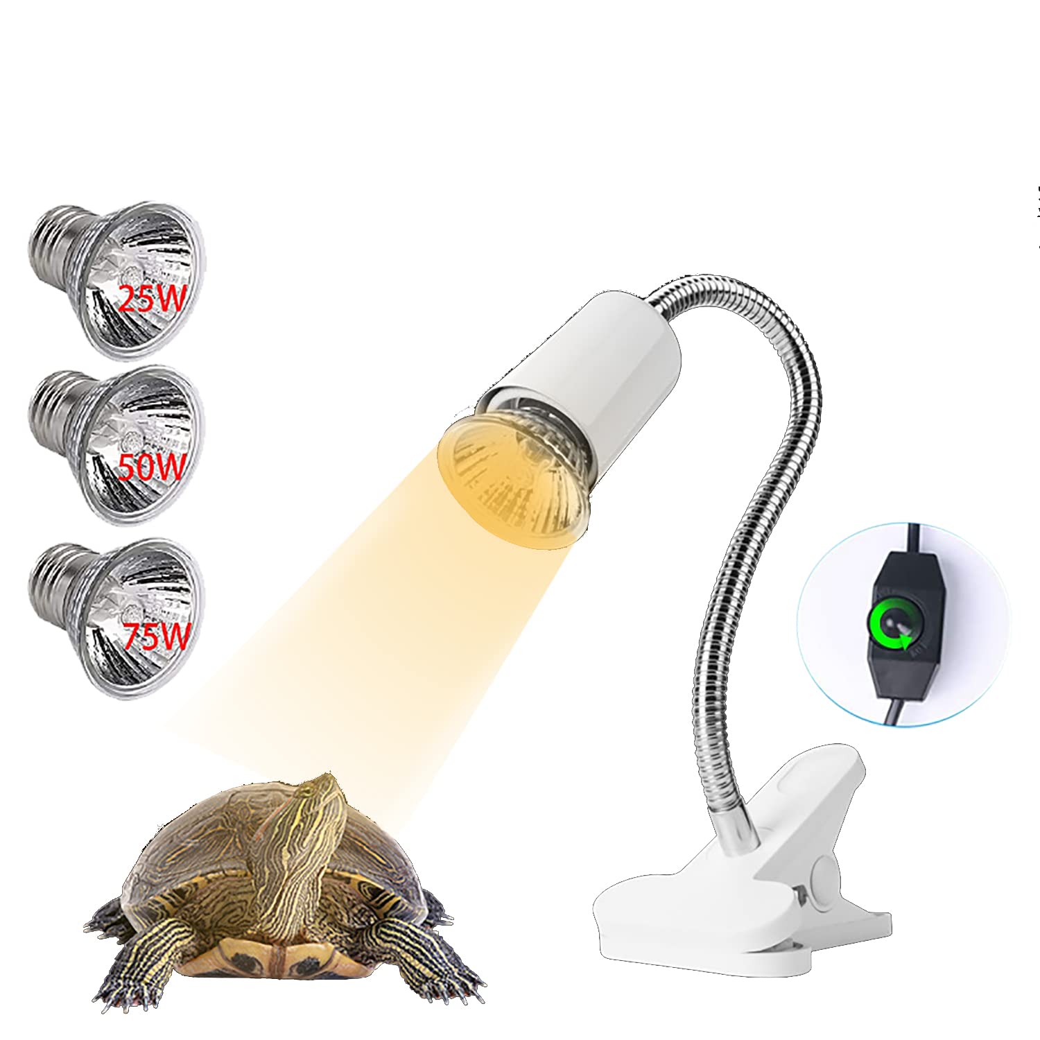 Amazon | 爬虫類ライト 亀ライト 両生類用ライト 亀 水槽 ヒーター 無