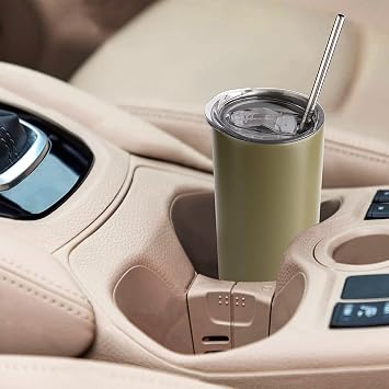 6 Pack Stainless Steel Skinny Tumbler, 20 OZ Double-Insulated Water Tumbler Cup with 6 Straw and 3 Brush, Vacuum Travel Mug Gift for Hot Cold Drinks with Cleaning(Assorted Colors)