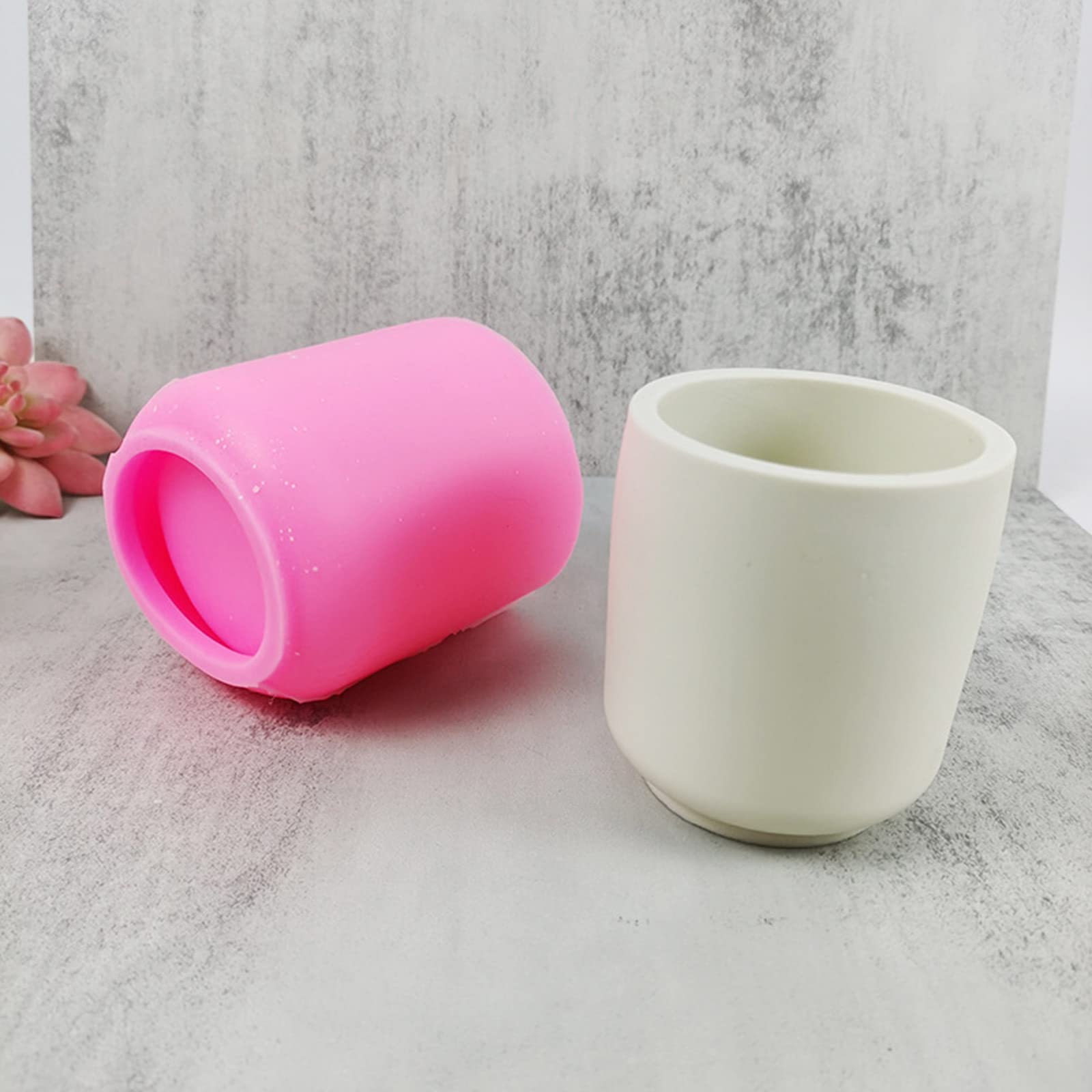 Supporto per candele Stampo in resina per gesso, vaso di fiori Stampi in silicone Stampi rotondi per resina epossidica stampi per colata di gioielli fai da te Fioriera in cemento Vaso da fiori