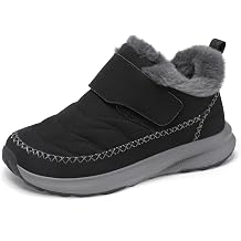 BARERUN Womens Snow Boots Adjustable Ankle Boots Warm Walking Shoes