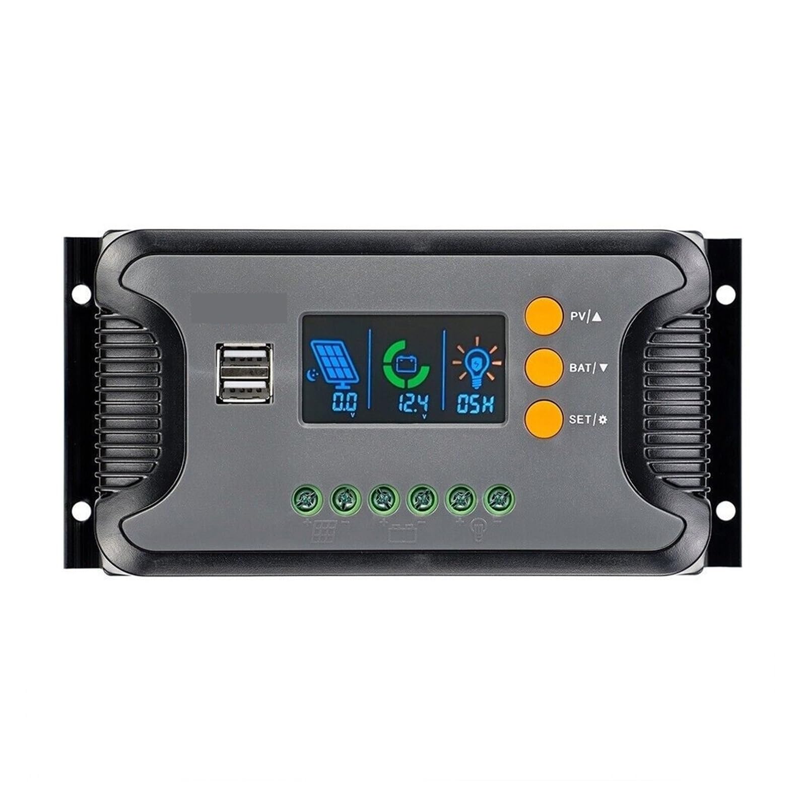 Controlador Automático De Carga Solar PWM 30 A, 60 A Y 80 A, 12 V/24 V/36 V/48 V, Regulador Descarga, Batería Dual(30A PWM controller)