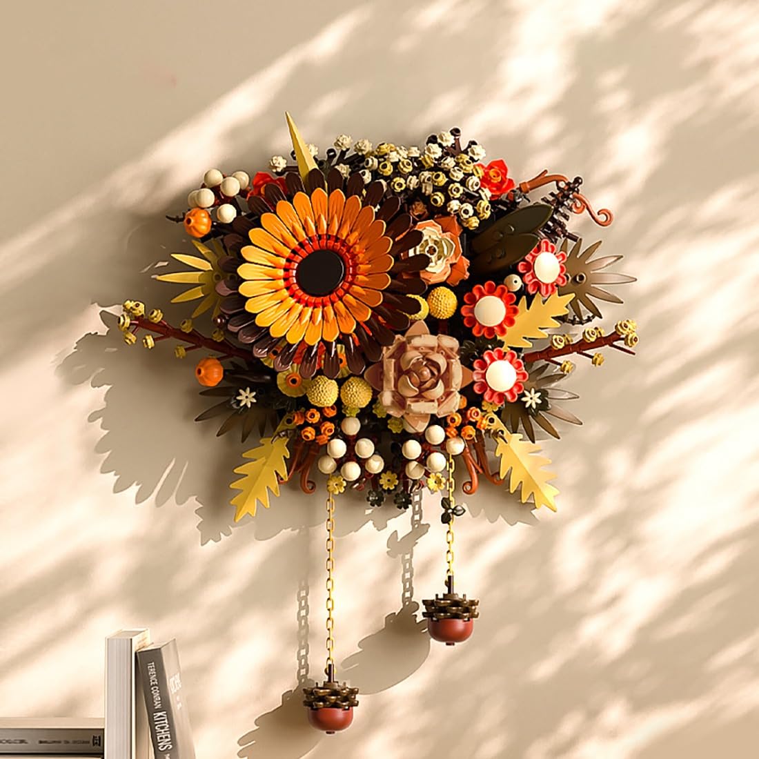 Sonnenblume Bausteine, 800+ Teile Sonnenblume Rosen Bausteinmodell, Klemmbausteine MOC Bausatz Bauspielzeug für Sonnenblumen Dekoration, Kompatibel mit Großen Marken
