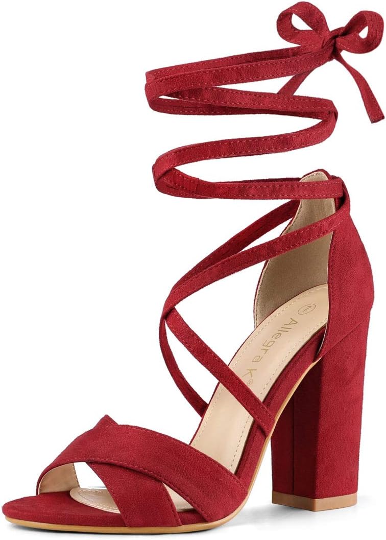 Allegra KWomen's Block Heeled Lace Up Sandals