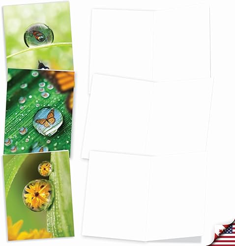 Miniatura 10 de The Best Card Company - 10 tarjetas de notas en blanco para niños (4 x 5.12 pulgadas) - Divertidas tarjetas de fantasía mítica, en caja de saludos