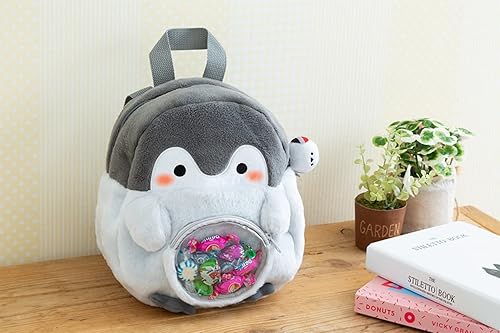 Miniatura 4 de JHTPSLR Mochila de peluche con diseño de pingüino, mochila de felpa kawaii, linda mochila de peluche con animales estéticos japoneses, Pingüino,