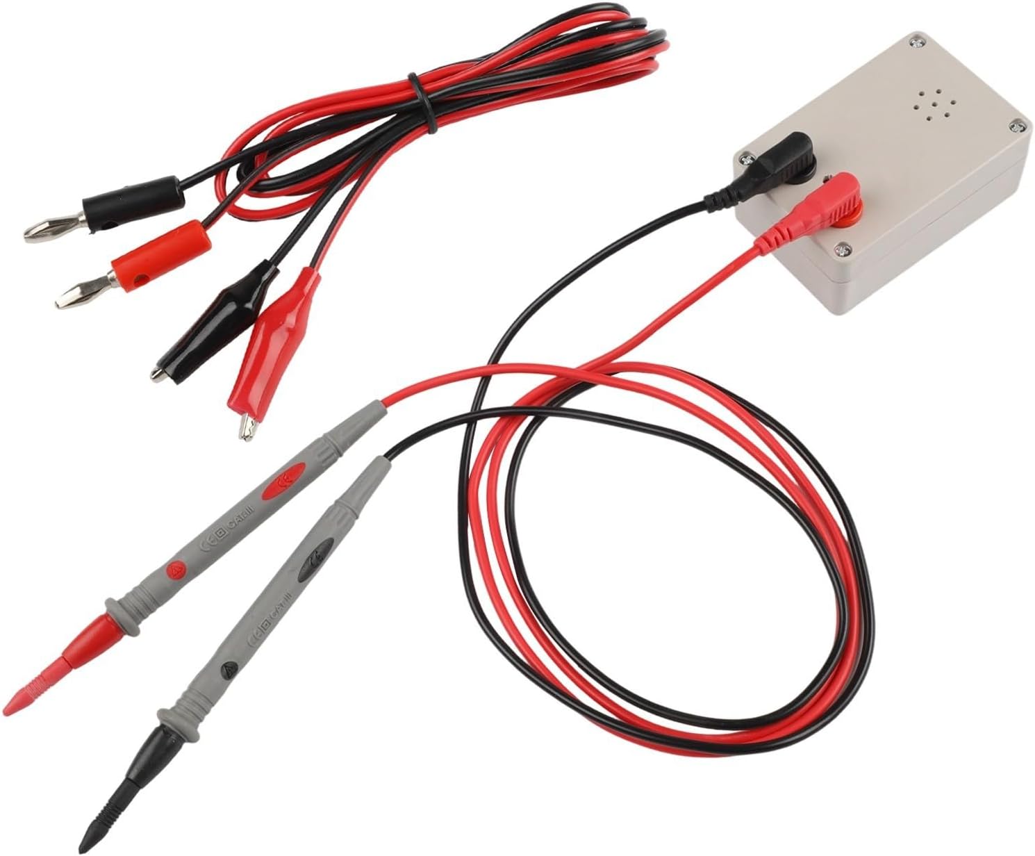 9V Buzzer Tester, Wire Continuity Detector with Sound Prompt for Cable Connection/PCB Electrical Circuit Detector, Battery Powered Continuity Meter(Continuity Tester with Pen & Clip Wire)