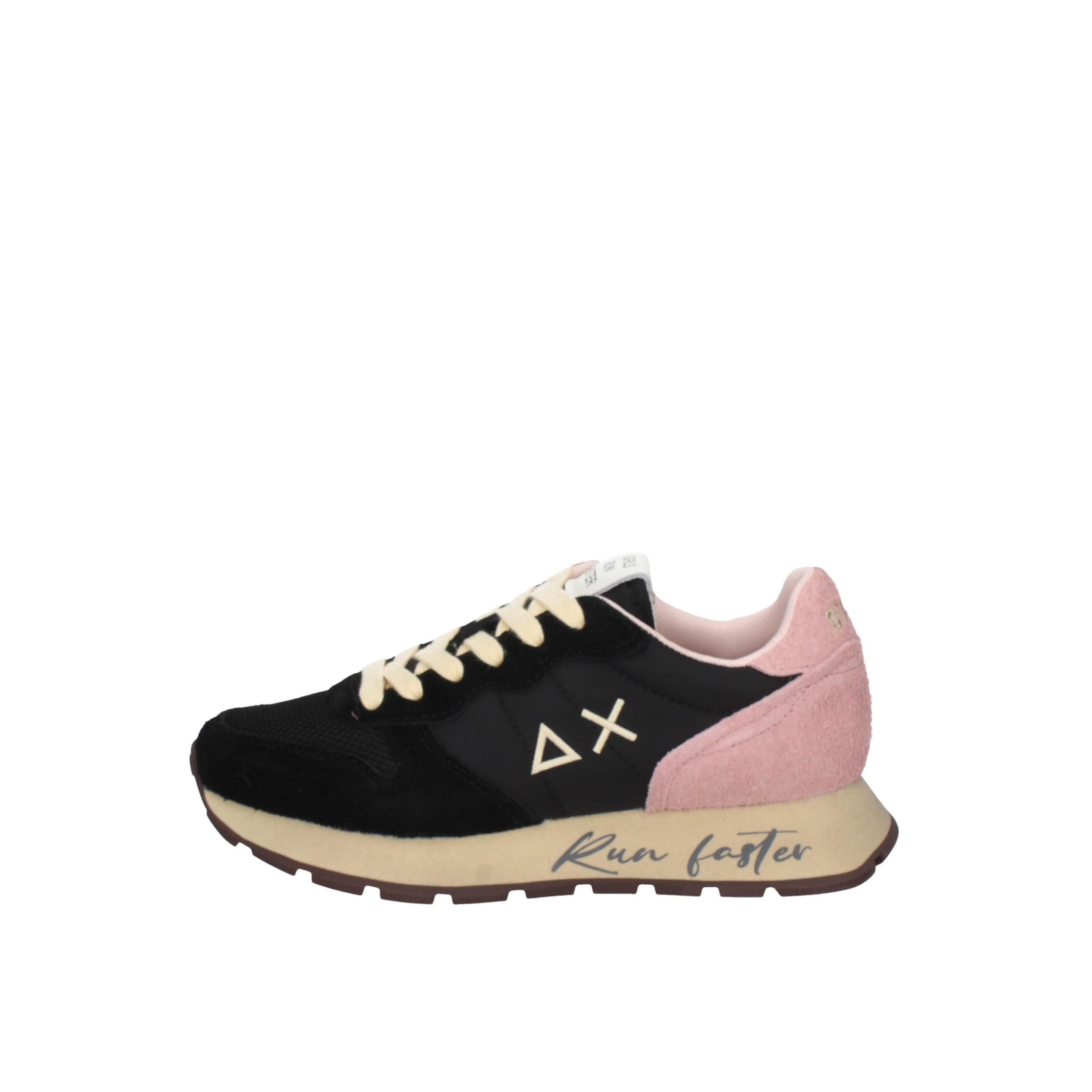 SUN68 Scarpe Ally Vintage Sneakers Donna Misto Pelle Nero 38