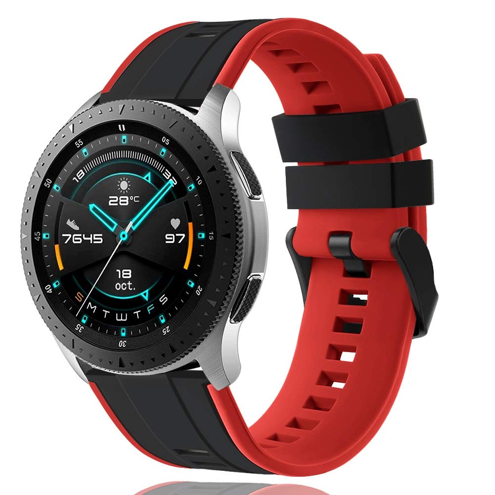 22mm Quick Release Watch Straps Compatible with Huawei Watch GT 5/4 46mm/Huawei Watch 4/Samsung S3 Frontier Silicone Sport Watch Strap for Men Wowen
