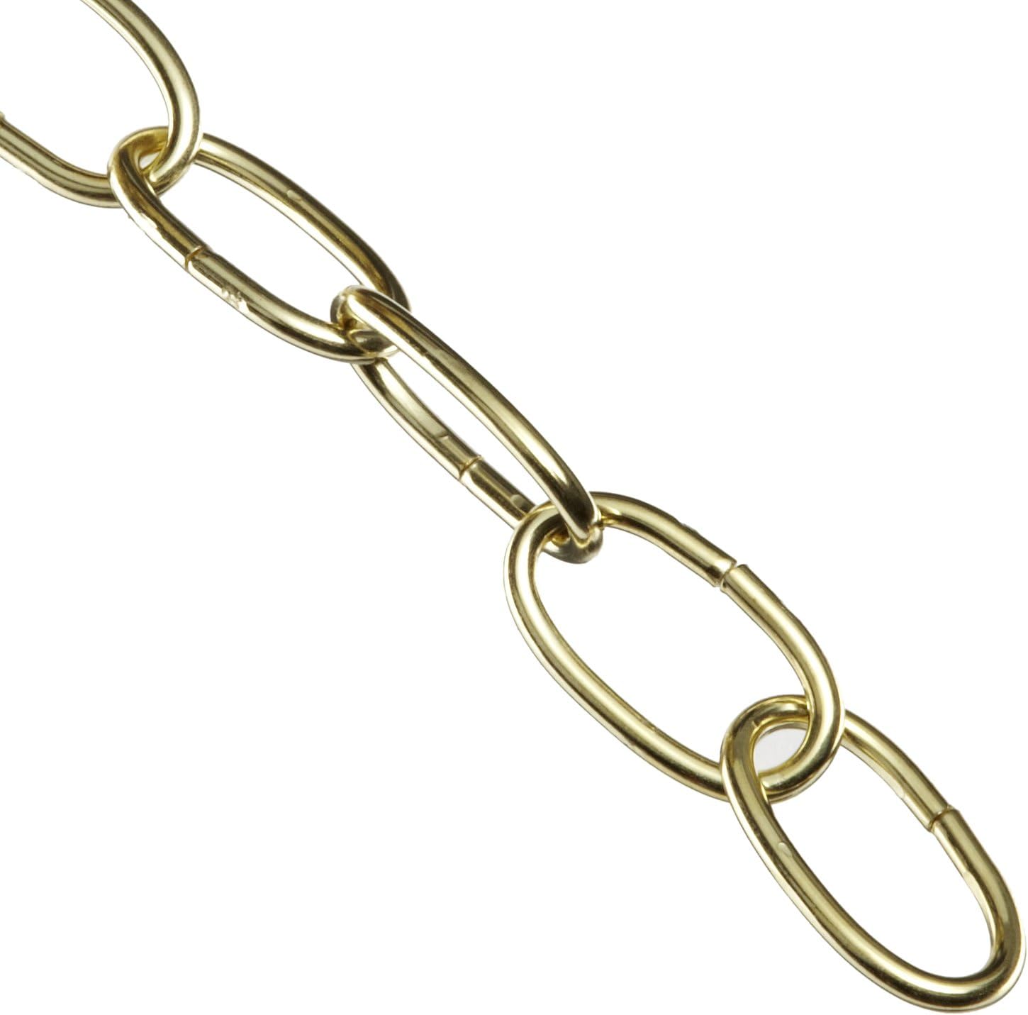 Campbell 0722000 Decorator Chain on Reel, Brass Glo, #10 Trade, 0.135" Diameter, 60' Length, 35 lbs Load Capacity
