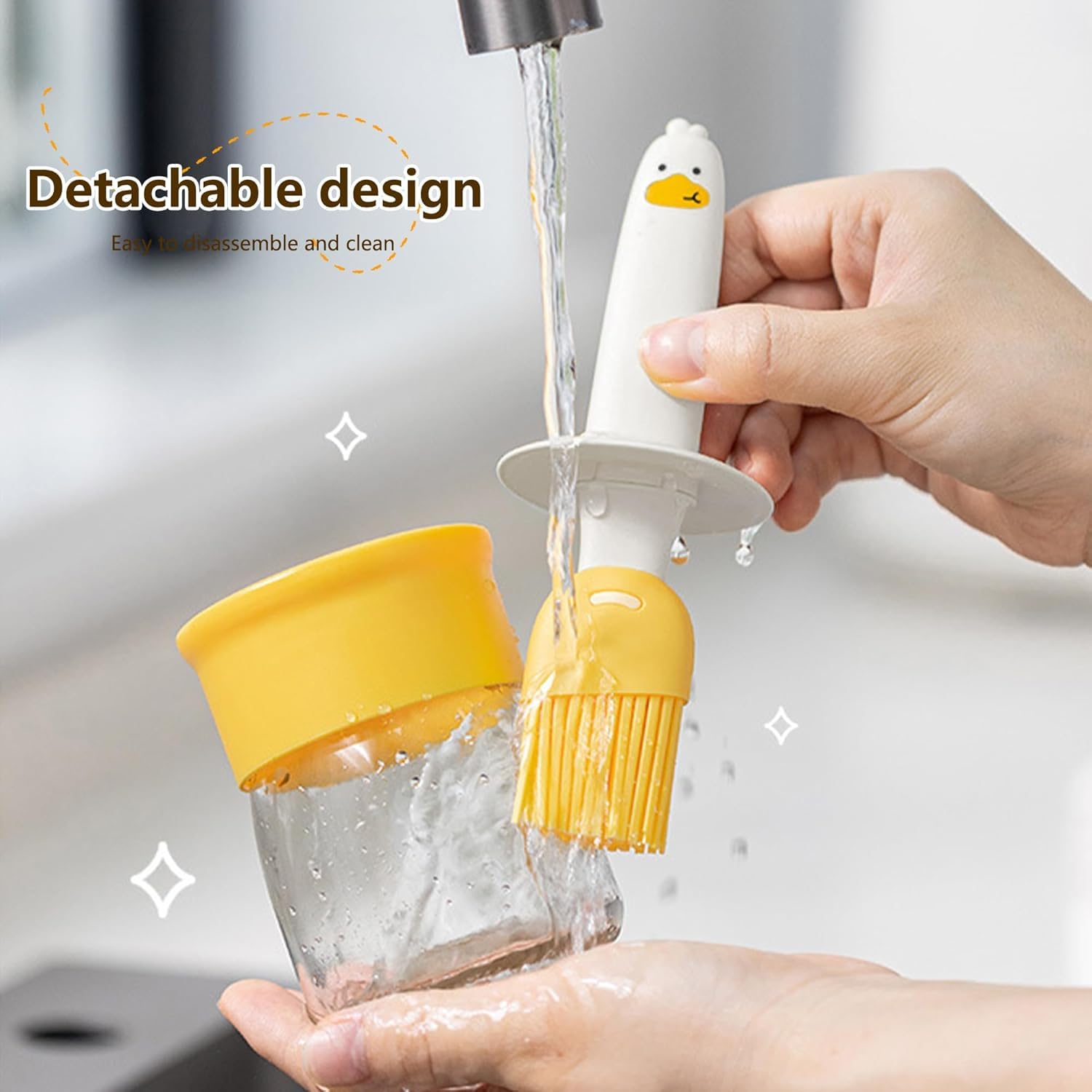 Slyford 200ml Glass Olive Oil Dispenser Bottle with Silicone Brush for Cooking Vinegar Sauce BBQ Grill Frying Baking, Air Fryer (Pack of 1) (Multi Color) - Image 8 thumbnail
