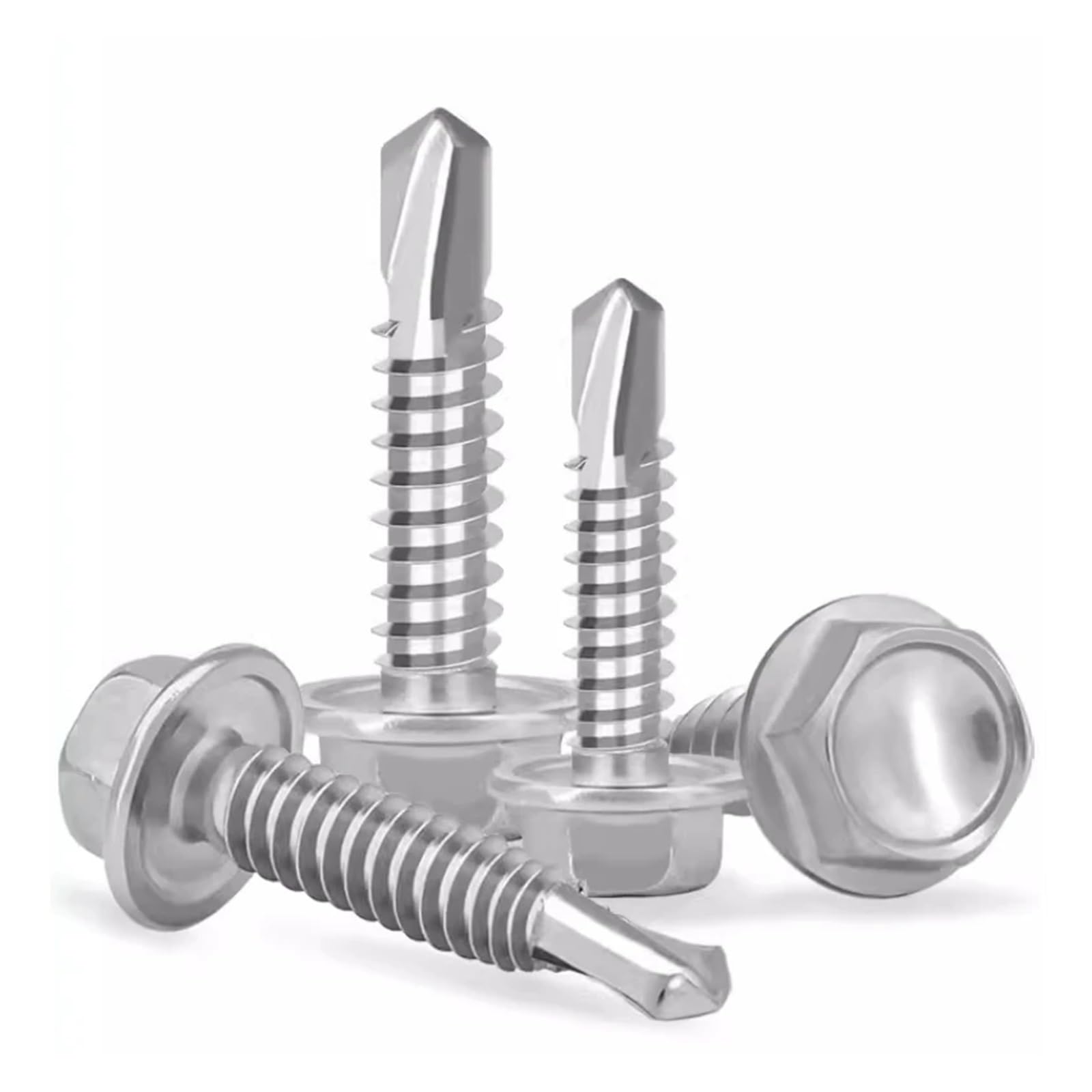 Viti Per Lamiera Autoforante 101 Viti Autofilettanti Per Lamiera - M6,3 X 19/25/36/45 Mm, Acciaio Inox Con Rondella E Cacciavite Viti Per Lamiera Metallo - Foto 6
