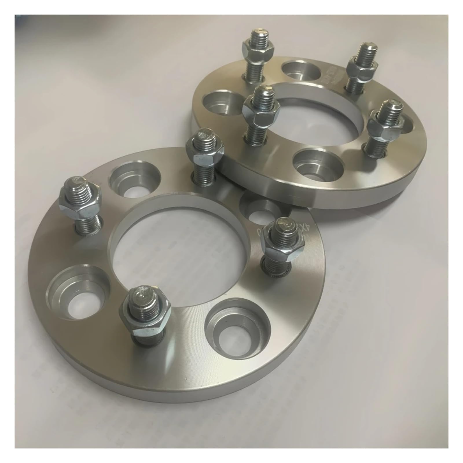 Distanziale ruota automobilistica 2 pezzi adattatori per ruote da 15 mm distanziatori PCD 4x100 a 4x114,3 foro centrale 60 perni con aletta M12x1,5