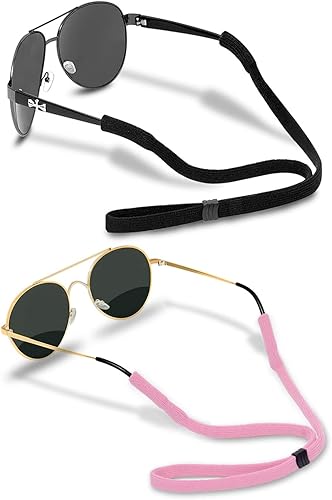 HALF CRESCEN Correa de gafas (2 piezas) Correa de gafas deportivas Retenedor ajustable de gafas de sol para hombres mujeres