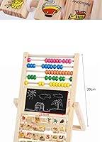 Vista 3 de Children Multifunction Drawing Board Abacus Learning Calculation Stand Montessori Counting Cognition Board Wordpad Letters Math Learn Toys Blue