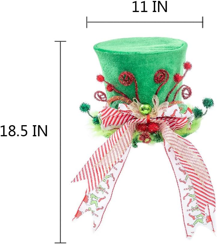 Grinch Christmas Tree Topper - Hand Made Tree Decoration, Grinch Tree Topper - Image 7