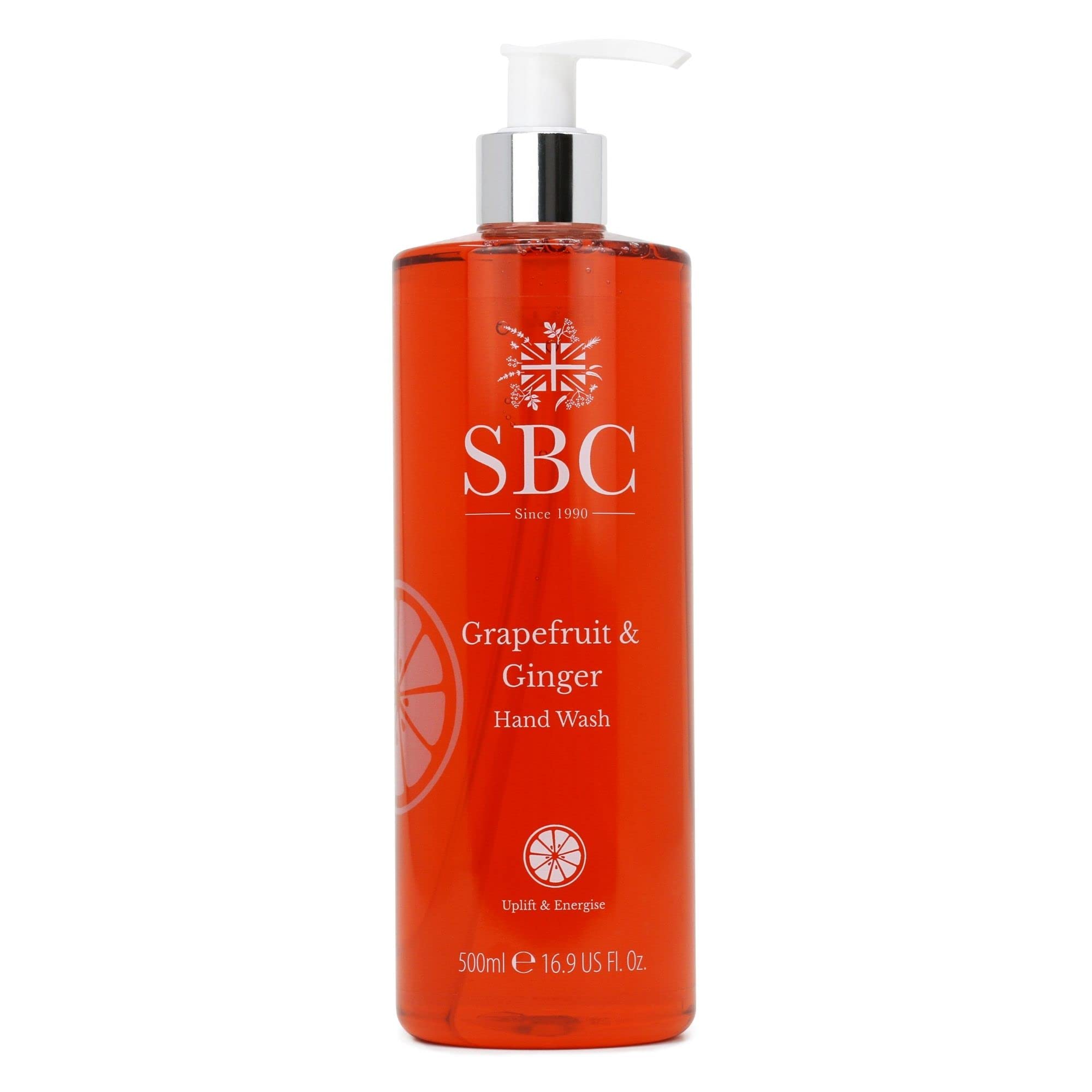 Sbc Skincare Grapefruit & Ginger Hand Wash - 500Ml | Moisturising Hand Wash For The Family | Vegan Friendly Liquid Hand Wash | Caring Hand Wash For All Skin Types