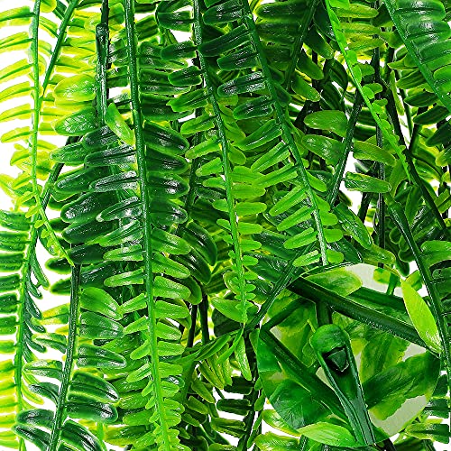 Aa Badbaby 2Pcs Artificial Hanging Vine Ferns Plants Fake Boston Fern Ivy Leaves Garland Greeny Chain Wall Home Room Garden Wedding Garland Outside Decoration (Fern) #TOP2