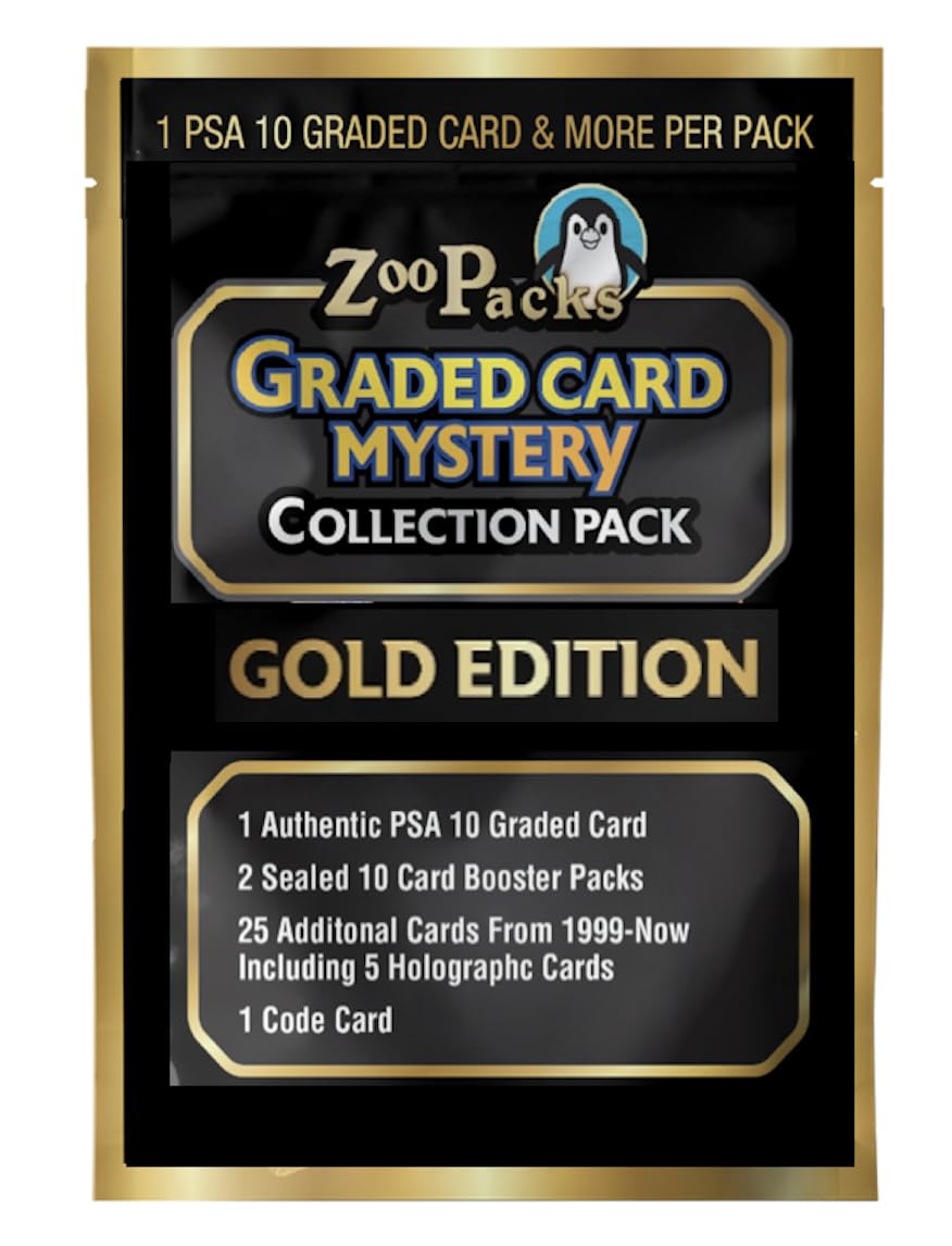 Pokemon TCG Graded Card Mystery Power Pack - Gold Edition - 1 PSA 10 Graded Card 25 Additional Cards with 5 Holofoils 1 1st Edition Stamped Card 2 Sealed Booster Packs 1 Code Card product thumbnail 4