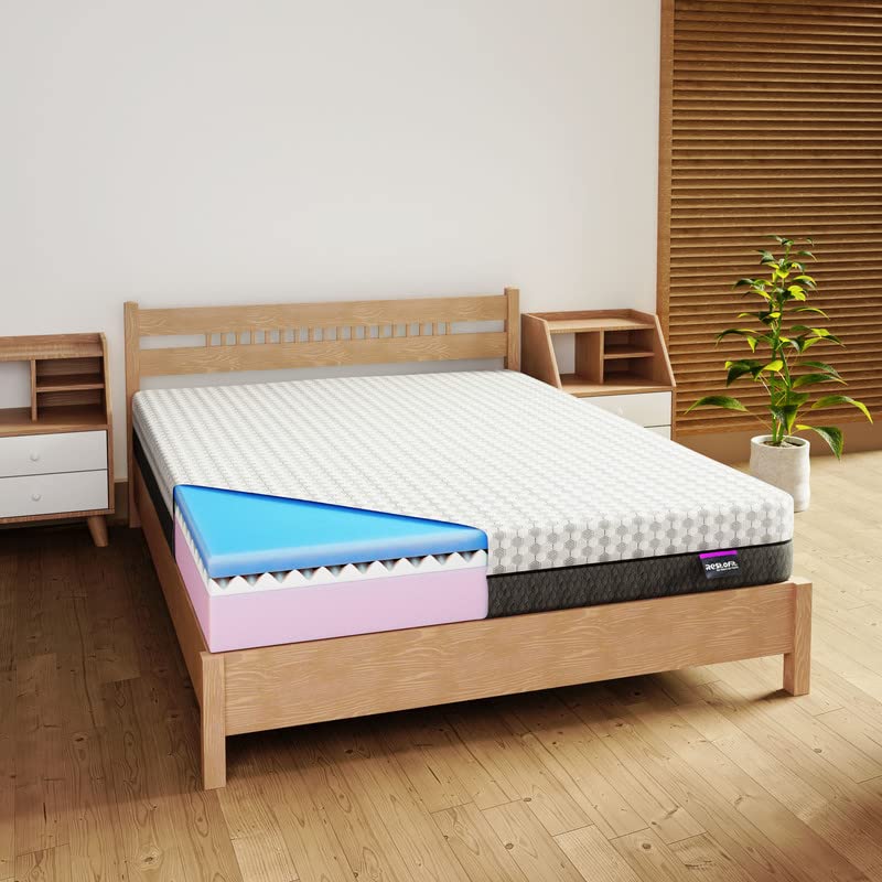 RESTOFIT 6 inch Memory Foam Queen Mattress (78x60) | 3-Layer Orthopedic Memory Foam for Spine Alignment & Pressure Relief | NextGen Cool-Tech Foam | Breathable Viscose Cotton Cover | 11-Year Warranty