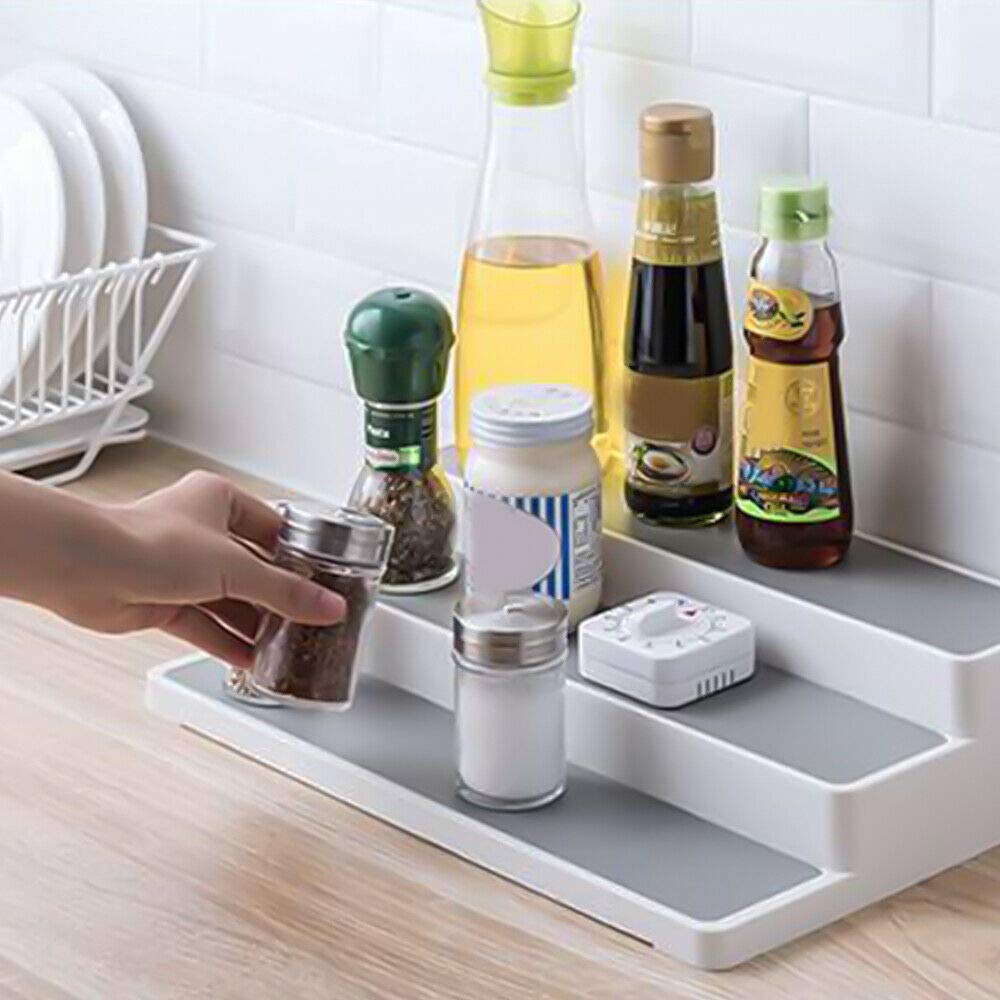 Anti skid 3 tier shelf spice rack organizer kitchen organizer storage rack/shower shelf bathroom organizer