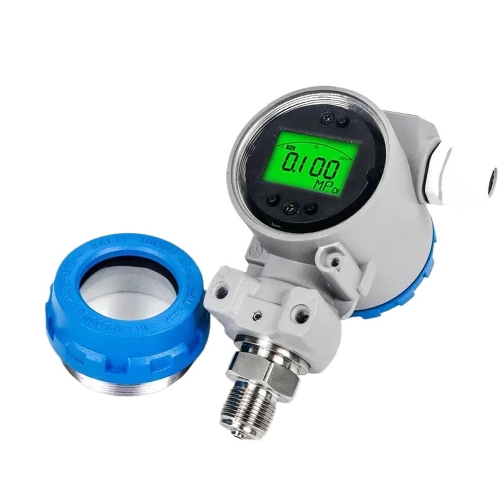 Trasmettitore di pressione con display digitale in acciaio inossidabile LCD 4-20 mA Sensore antideflagrante 2088 Alta precisione(1MPa,G1/4)