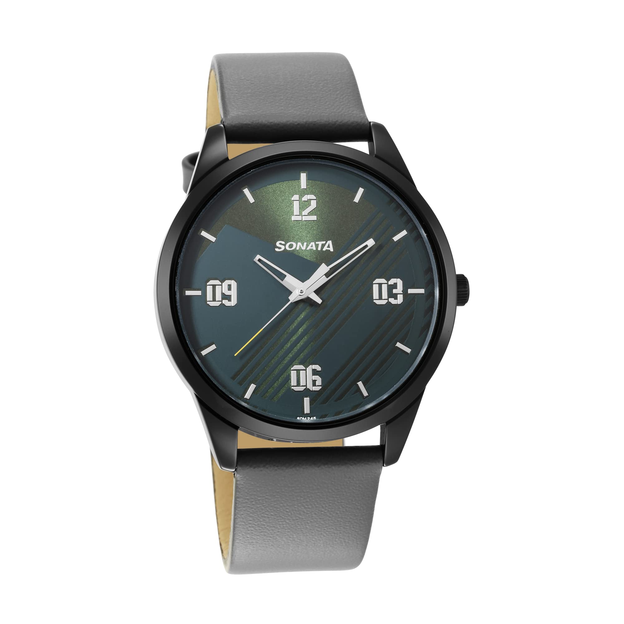 Sonata Force Quartz Analog Green Dial Leather Strap Watch for Men-NR7146NL03 (B09NM1JNV7) Amazon Price History, Amazon Price Tracker