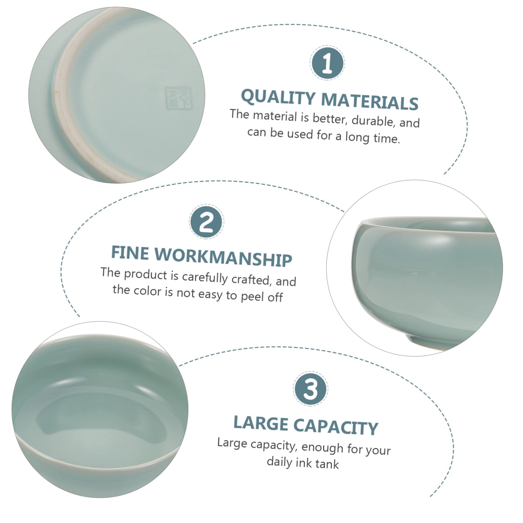 GLSTOY 1pc Ceramic Ink Brush Washer Calligraphy Supplies Porcelain Brush Washer for