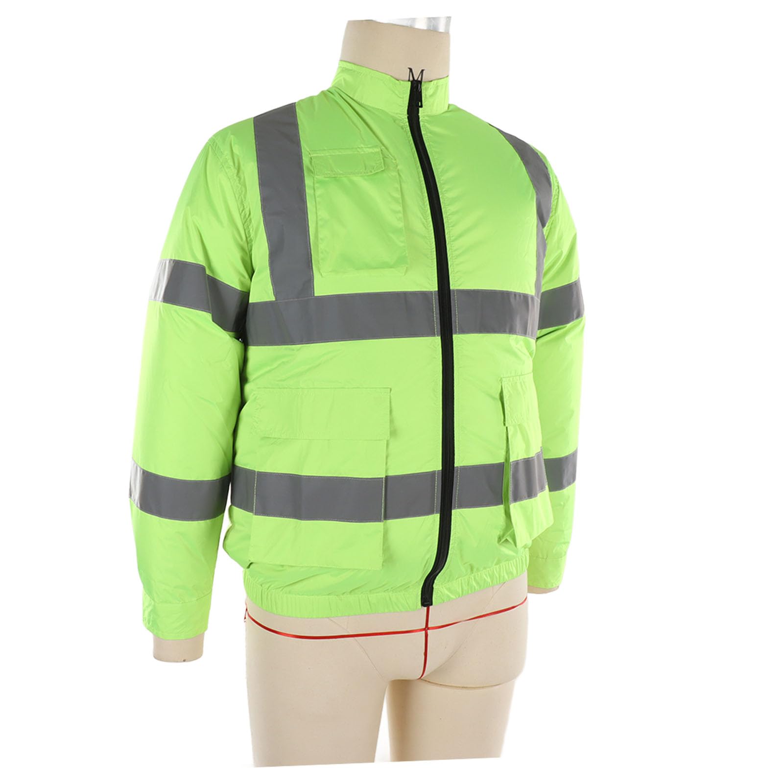 Alomejor Chaqueta de Ventilador de Protección Solar de Refrigeración con Ventilador Desmontable para Trabajadores de la Construcción (verde fluorescente)