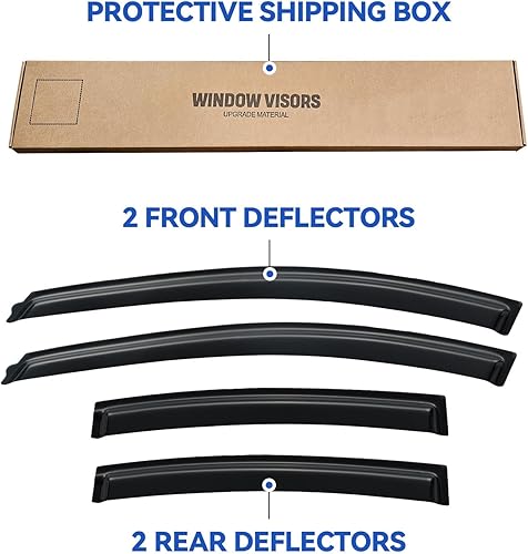 Miniatura 214 de Visores protectores de lluvia para ventana, deflectores de viento de canal exterior